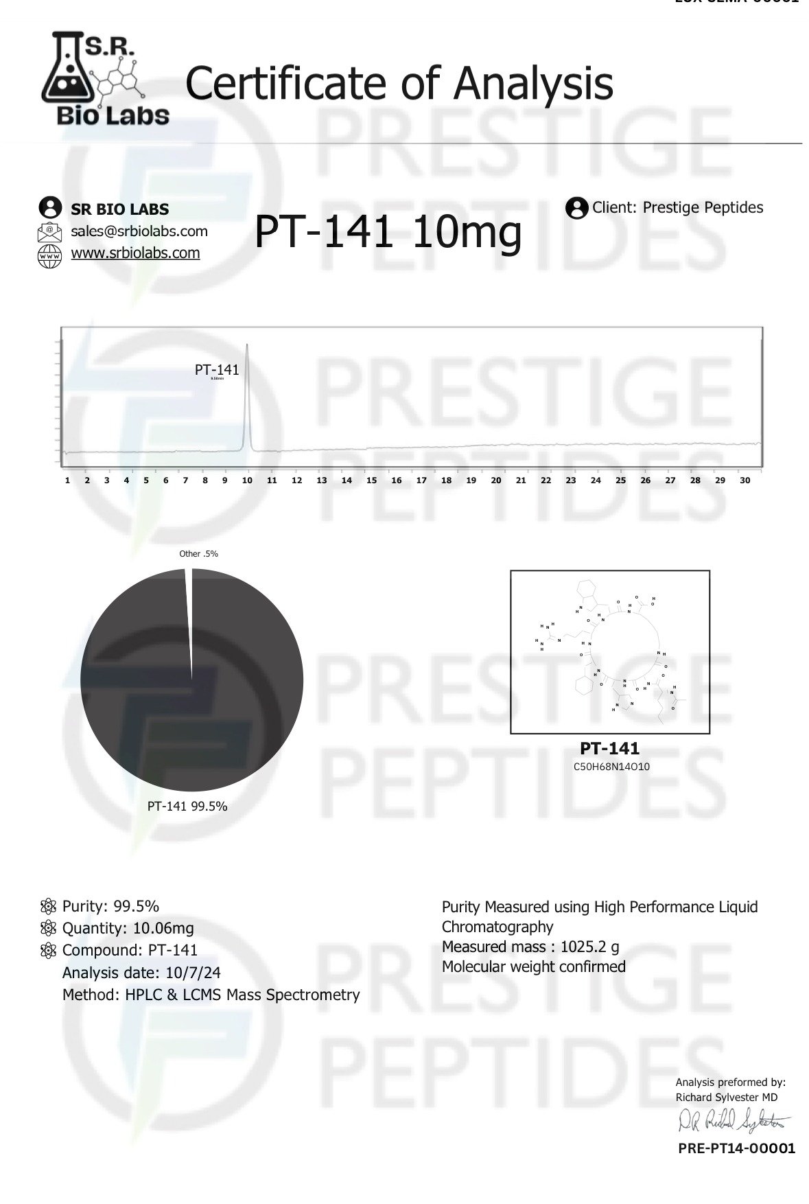 PT-141 10MG (R&D)