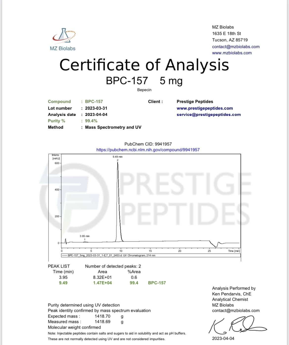 BPC-157 5MG (R&D)