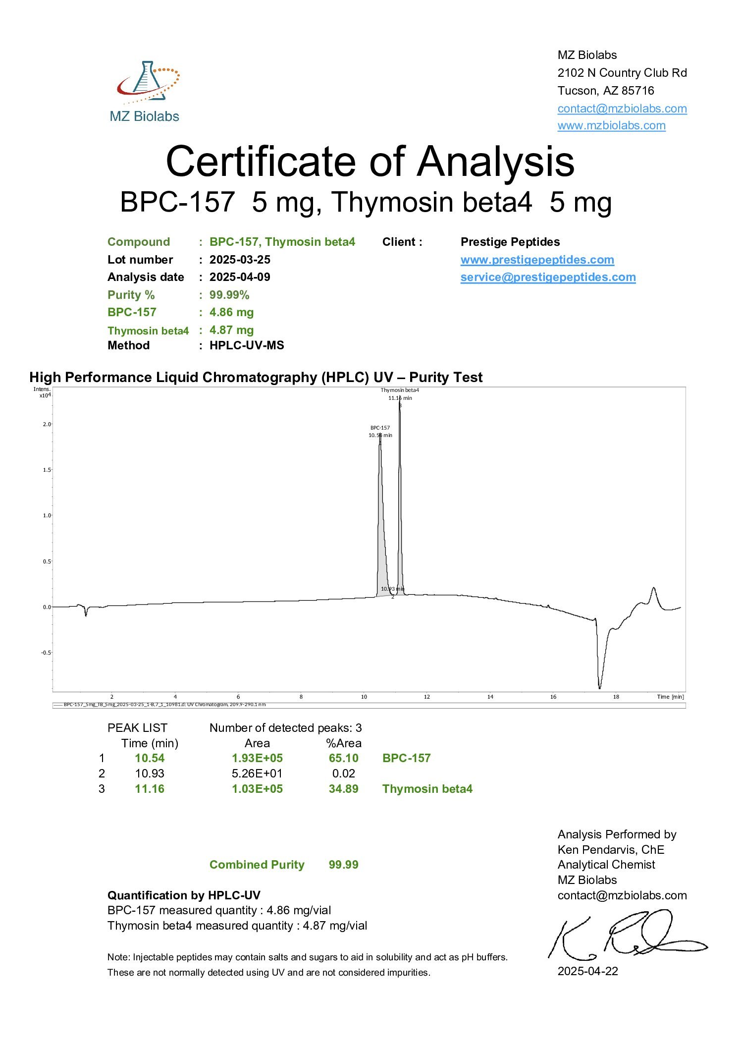 BPC-157/TB-500 5mg/5mg (R&D)