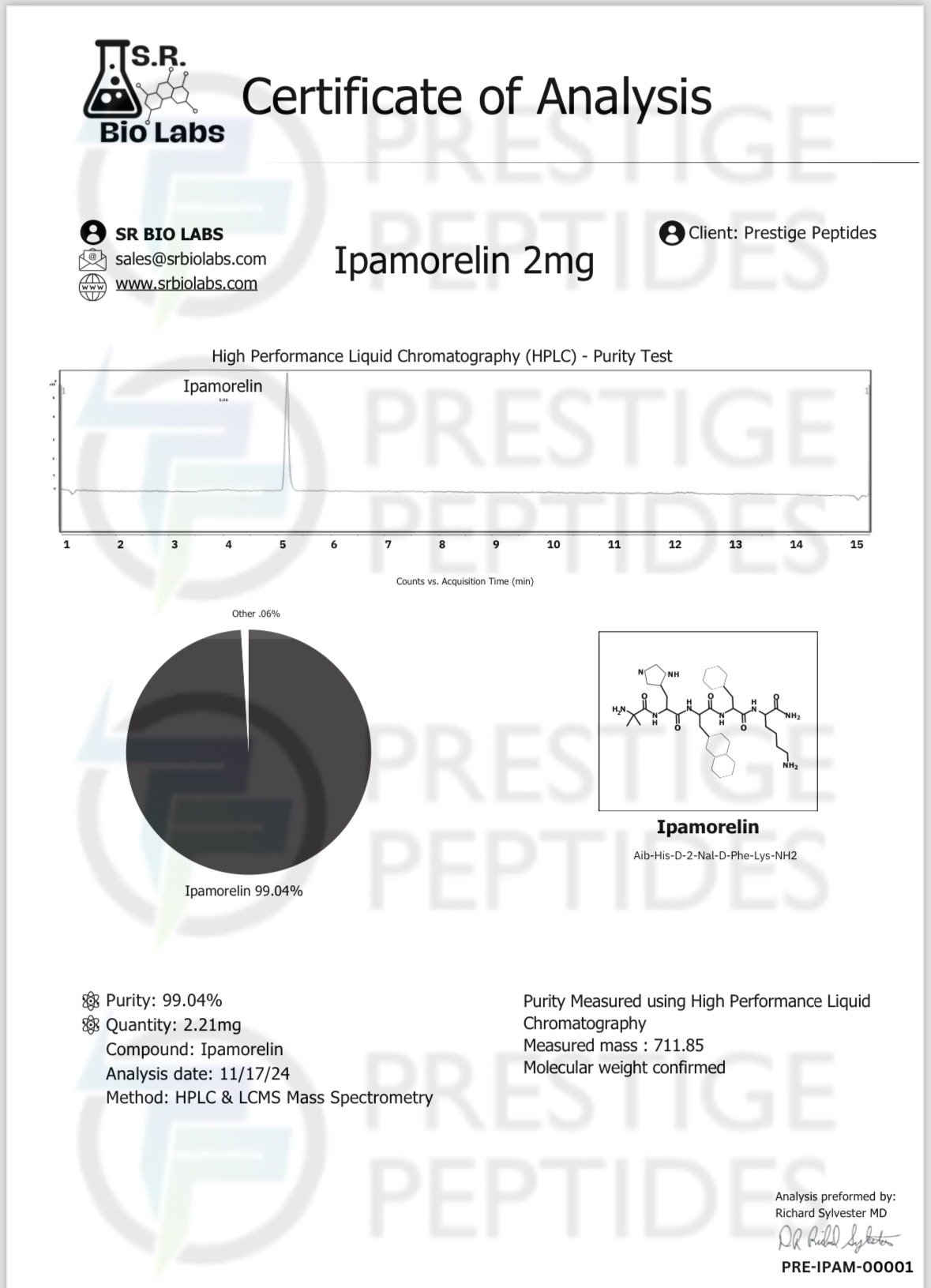 IPAMORELIN 2MG (R&D)