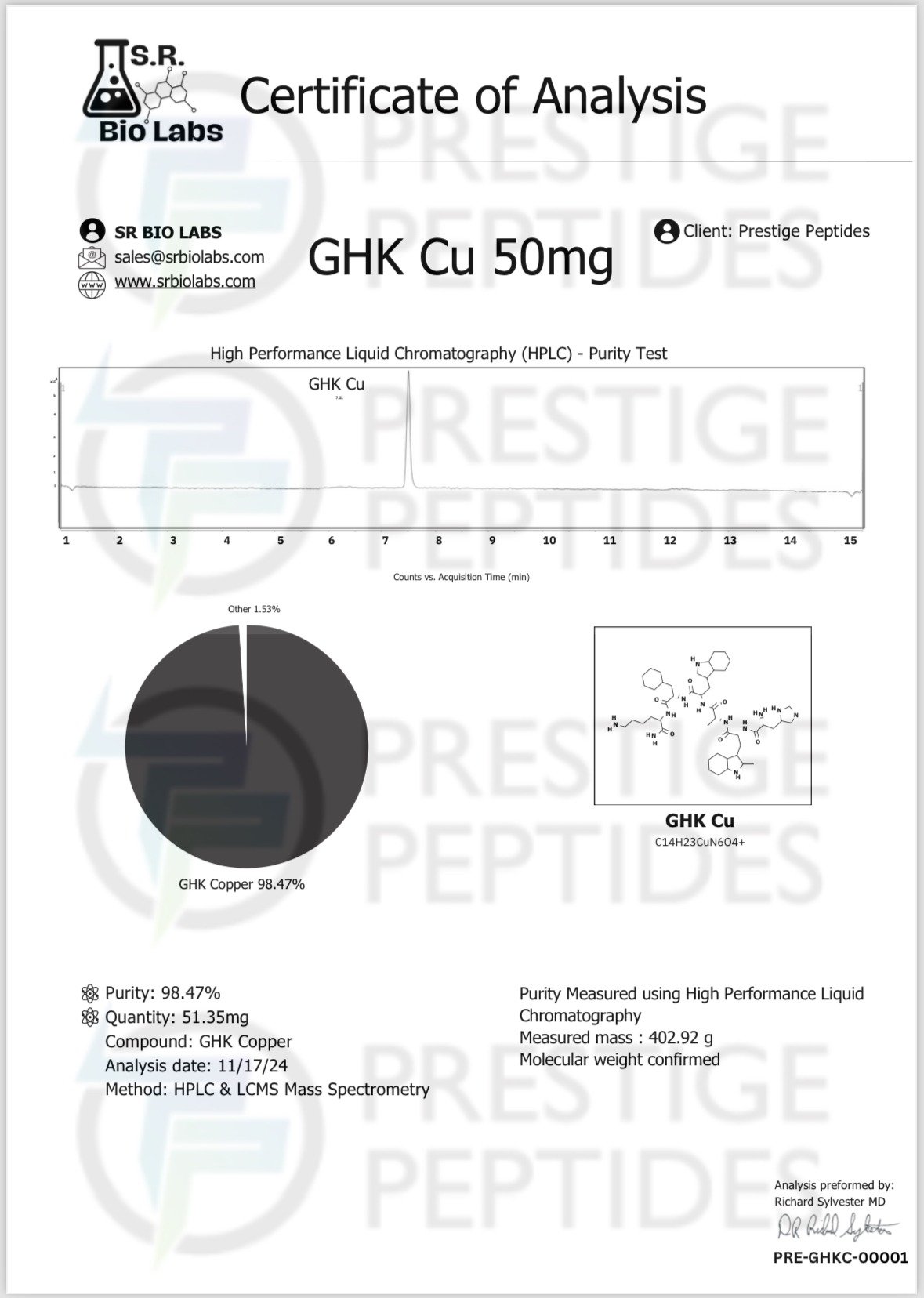 GHK-CU 50MG (R&D)